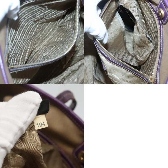 PRADA Hand Bag Canvas Khaki - Picture 12 of 12